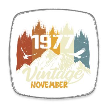 48th Birthday - Legendary since November 1977 - Square fridge magnet - white - Front