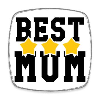 Beste Mama - Muttertag - Viereckiger Kühlschrankmagnet - Weiß - Vorne