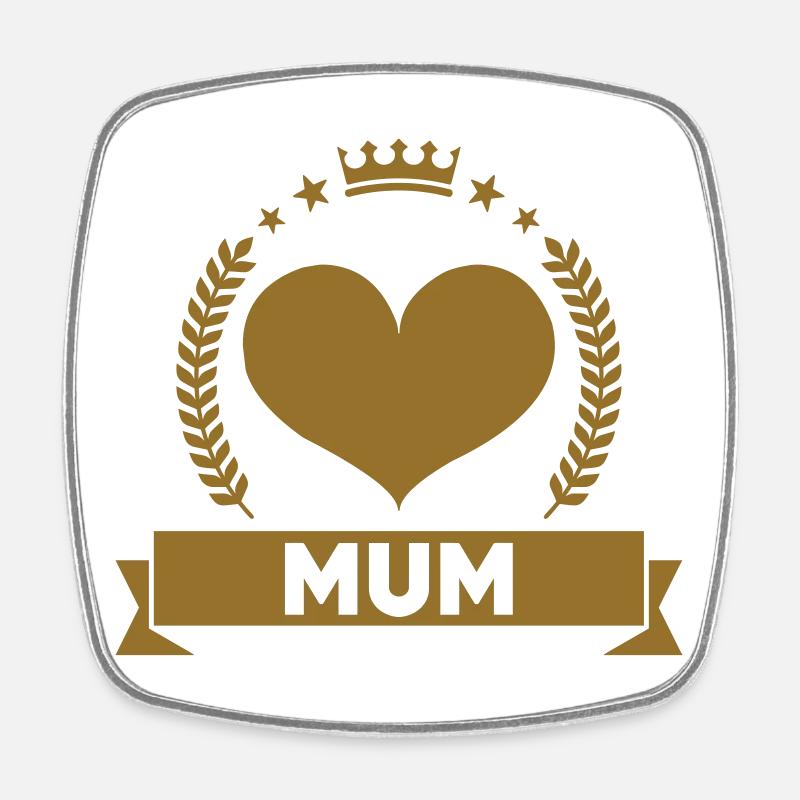 Maman d'Amour - Muttertag - Viereckiger Kühlschrankmagnet - Weiß