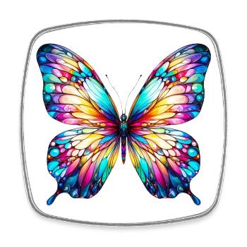 Butterfly - Square fridge magnet - white - Front