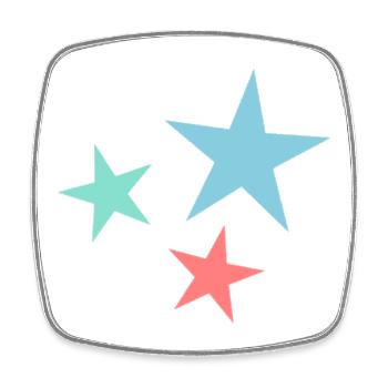 STAR. CHRISTMAS. MERRY CHRISTMAS. MERRY CHRISTMAS - Square fridge magnet - white - Front