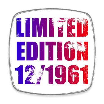 63rd Birthday Limited Edition 12/1961 - Square fridge magnet - white - Front