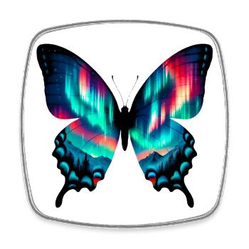 Butterfly - Square fridge magnet - white - Front