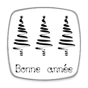 HAPPY NEW YEAR. NEW YEAR'S EVE. BEST WISHES - Square fridge magnet - white - Front