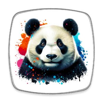 Panda - Square fridge magnet - white - Front