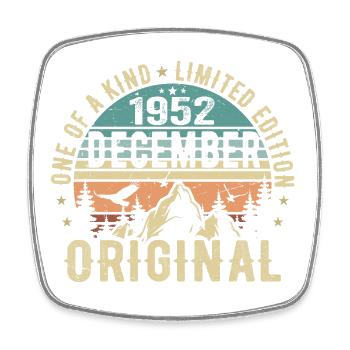 Legends Birthday December 1952 Born Gift - Square fridge magnet - white - Front