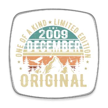 Légendes Anniversaire Décembre 2009 Naissance Cadeau - Magnet carré - blanc - Devant