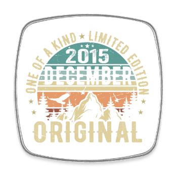 Légendes Anniversaire Décembre 2015 Né Cadeau - Magnet carré - blanc - Devant