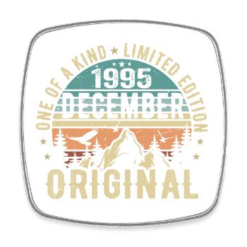 Légendes Anniversaire Décembre 1995 Naissance Cadeau - Magnet carré - blanc - Devant