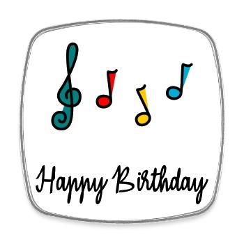 1. 1 AN. 1er ANNIVERSAIRE. ANNIVERSAIRE 1 AN - Magnet carré - blanc - Devant