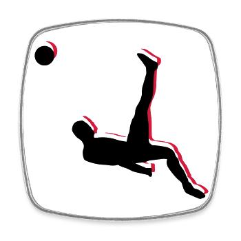 Soccer Overhead Kick Sports - Square fridge magnet - white - Front