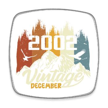 Birthday Gift born in December 2002 - Square fridge magnet - white - Front