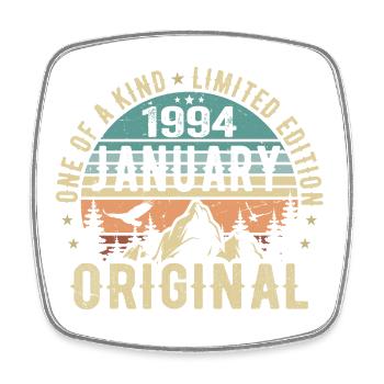 Cadeau d’anniversaire Janvier 1994 - Janvier 1994 - Magnet carré - blanc - Devant