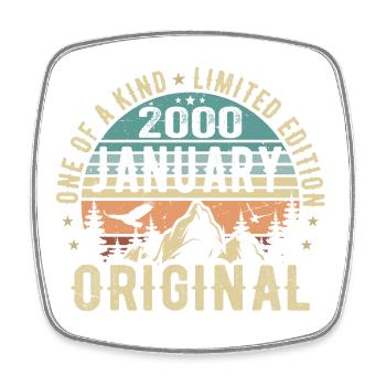 Birthday Gift January 2000 - January 2000 - Square fridge magnet - white - Front