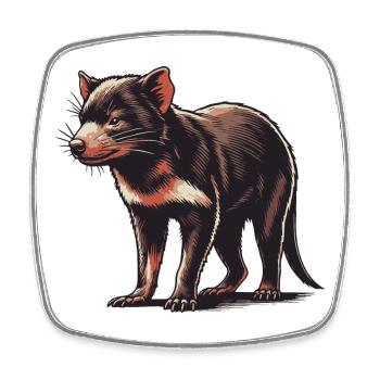 Tasmanian devil - Square fridge magnet - white - Front
