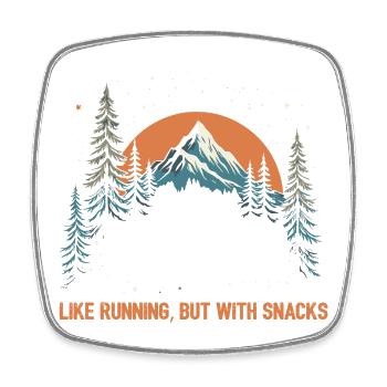 Ultra Running - Square fridge magnet - white - Front