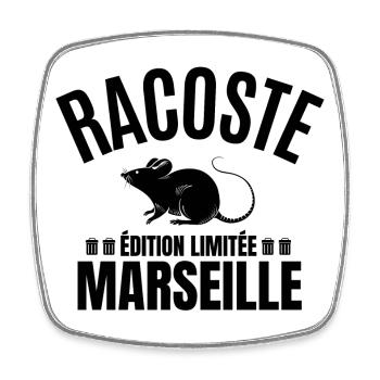 Marseille, I am Marseillais, Marseille humour - Square fridge magnet - white - Front