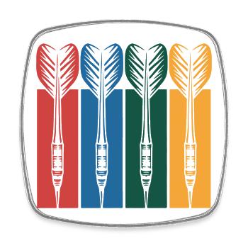 Quatuor Quill - Magnet carré - blanc - Devant