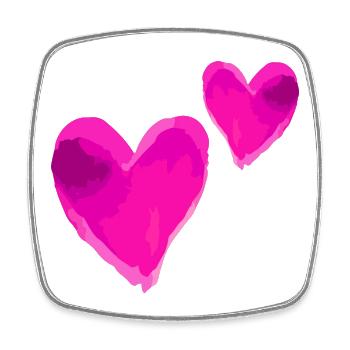 Heart Love In Love Symbol - Square fridge magnet - white - Front