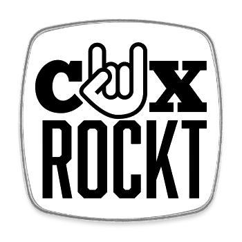 CUX rockt - Viereckiger Kühlschrankmagnet - Weiß - Vorne