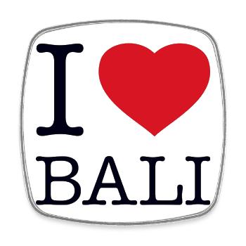 I LOVE BALI - Square fridge magnet - white - Front