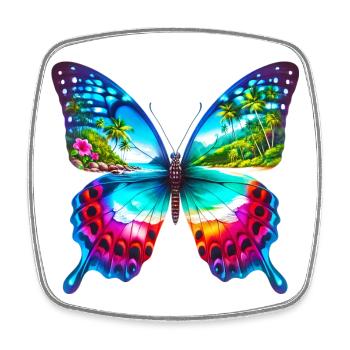 Butterfly - Square fridge magnet - white - Front