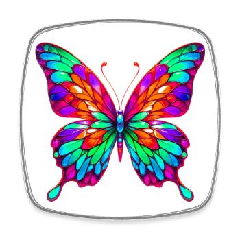 Butterfly - Square fridge magnet - white - Front