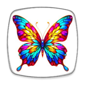 Butterfly - Square fridge magnet - white - Front