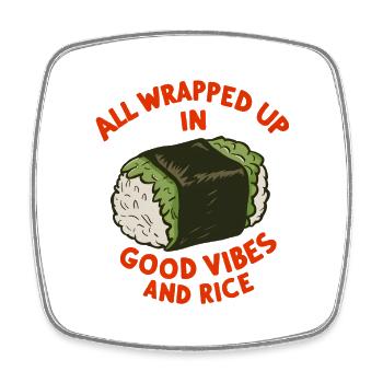Wrapped Up in - Viereckiger Kühlschrankmagnet - Weiß - Vorne