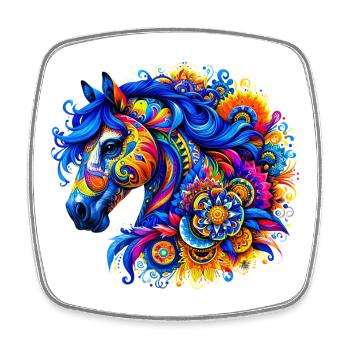 Horse - Square fridge magnet - white - Front
