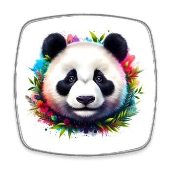 Panda - Square fridge magnet - white - Front