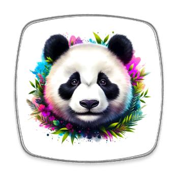Panda - Square fridge magnet - white - Front