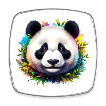 Panda - Viereckiger Kühlschrankmagnet - Weiß - Vorne