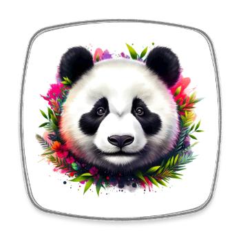 Panda - Viereckiger Kühlschrankmagnet - Weiß - Vorne