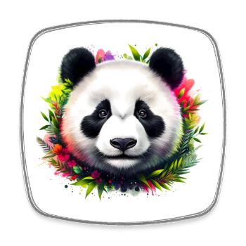 Panda - Viereckiger Kühlschrankmagnet - Weiß - Vorne