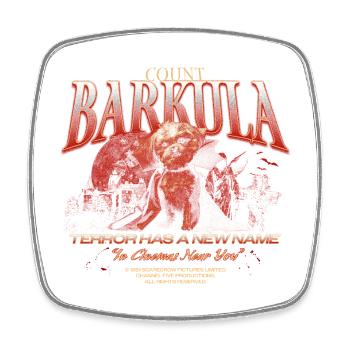 Count Barkula – Horror meets Humor - Square fridge magnet - white - Front
