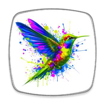 Hummingbird - Square fridge magnet - white - Front