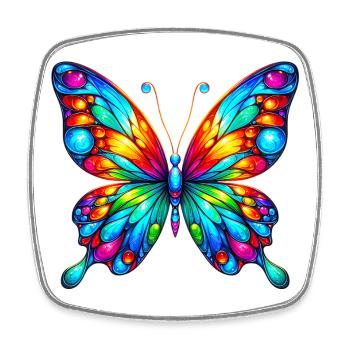 Butterfly - Square fridge magnet - white - Front