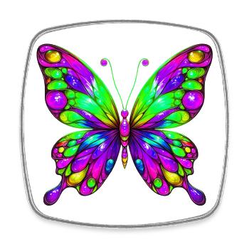 Butterfly - Square fridge magnet - white - Front