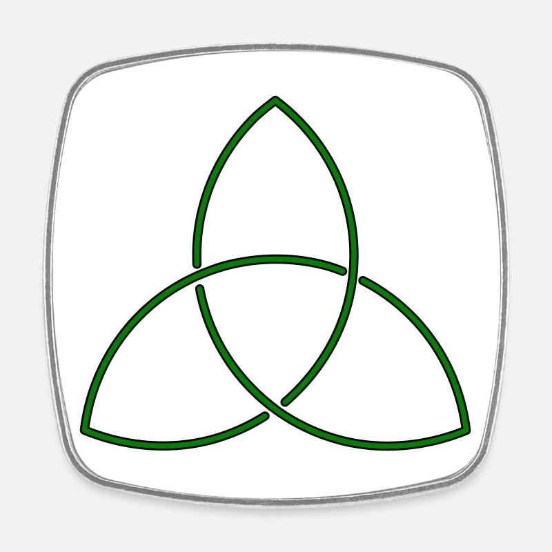 Celtic knot (Triquetra) - Square fridge magnet - white