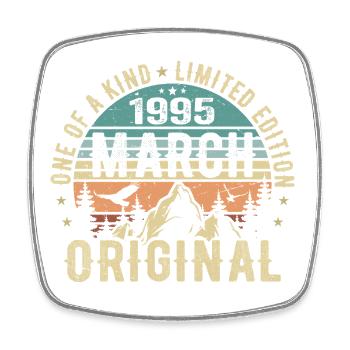 Legendary since March 1995 - birthday March 1995 - Square fridge magnet - white - Front