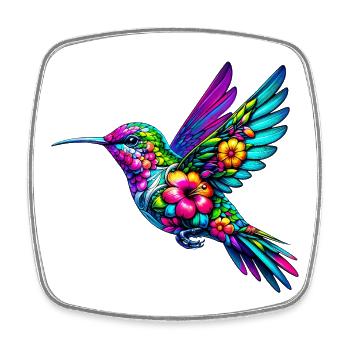 Hummingbird - Square fridge magnet - white - Front