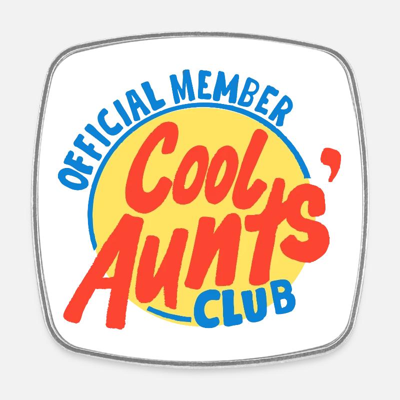 Emblème du Cool Aunts' Club - Magnet carré - blanc