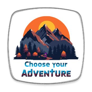 Retro Gaming Adventure - Square fridge magnet - white - Front
