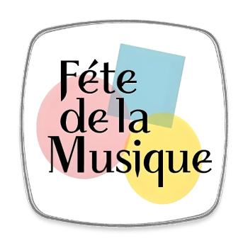 Pastellfarbenes Musikfestival - Viereckiger Kühlschrankmagnet - Weiß - Vorne