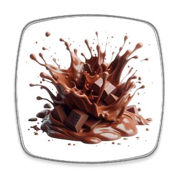 Éruption chocolatée - Magnet carré - blanc - Devant