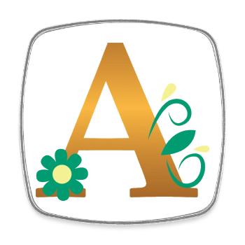 A - Viereckiger Kühlschrankmagnet - Weiß - Vorne
