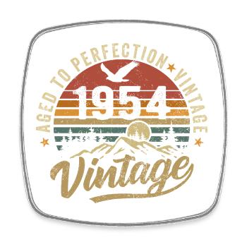 Vintage 1954 Born Legend Birthday Gift - Square fridge magnet - white - Front