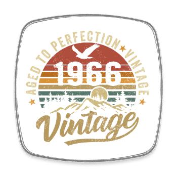 Vintage 1966 Born Legend Birthday Gift - Square fridge magnet - white - Front
