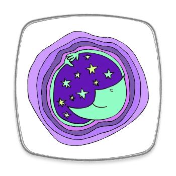 Baby Collection Summer Sun 10 - Square fridge magnet - white - Front